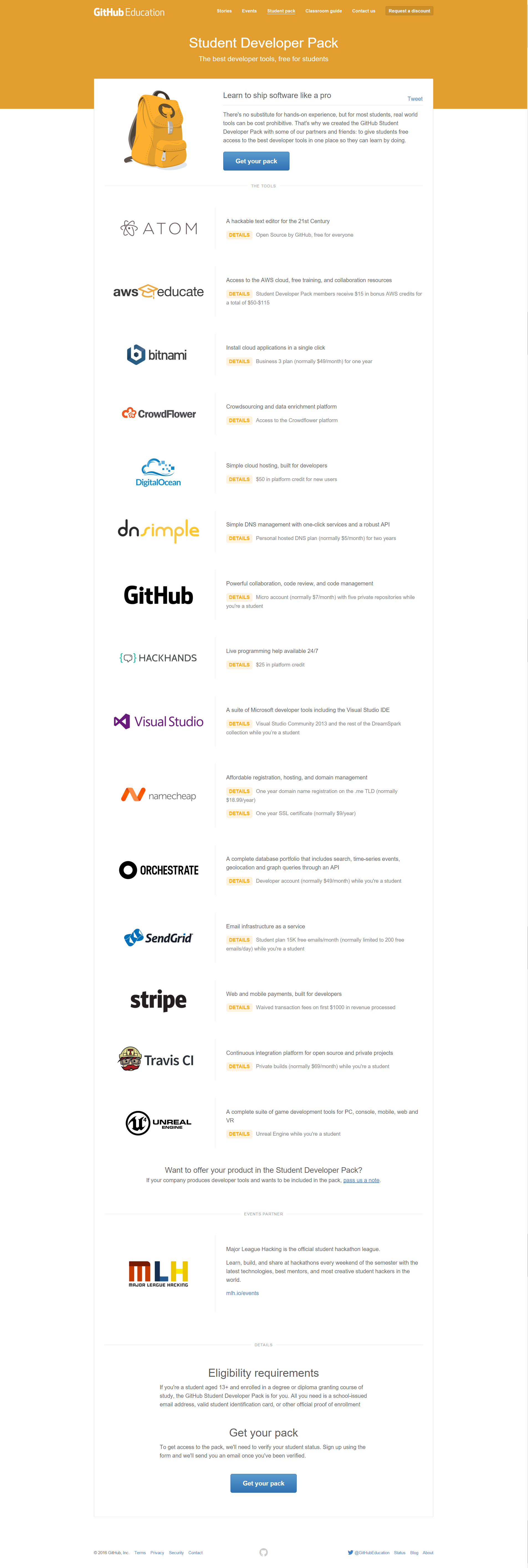 GitHub Student Developer Pack GitHub Education